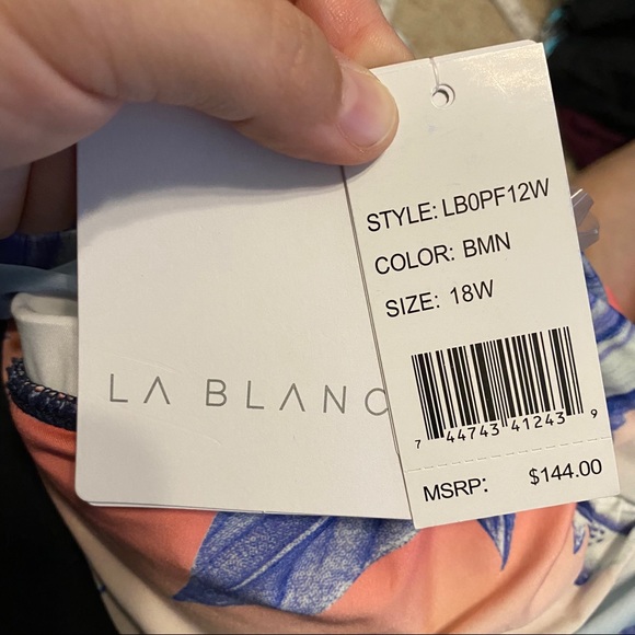 La Blanca Ombré Draped High Neck One Piece - Picture 10 of 12